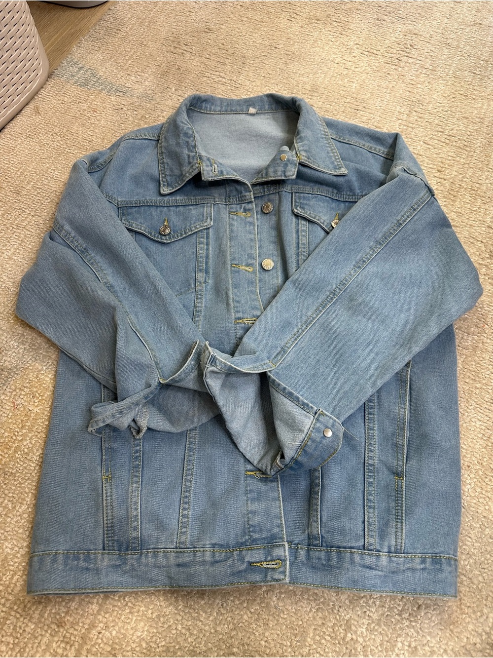 Amazon Light Wash Denim Trucker Jacket - Women's